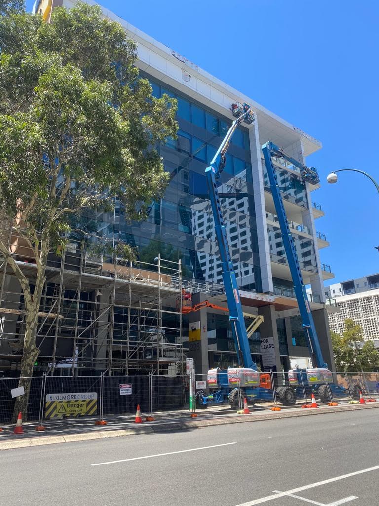 226 Adelaide Terrace facade installation — view 10, Perth CBD, WA — GreenLine Facades
