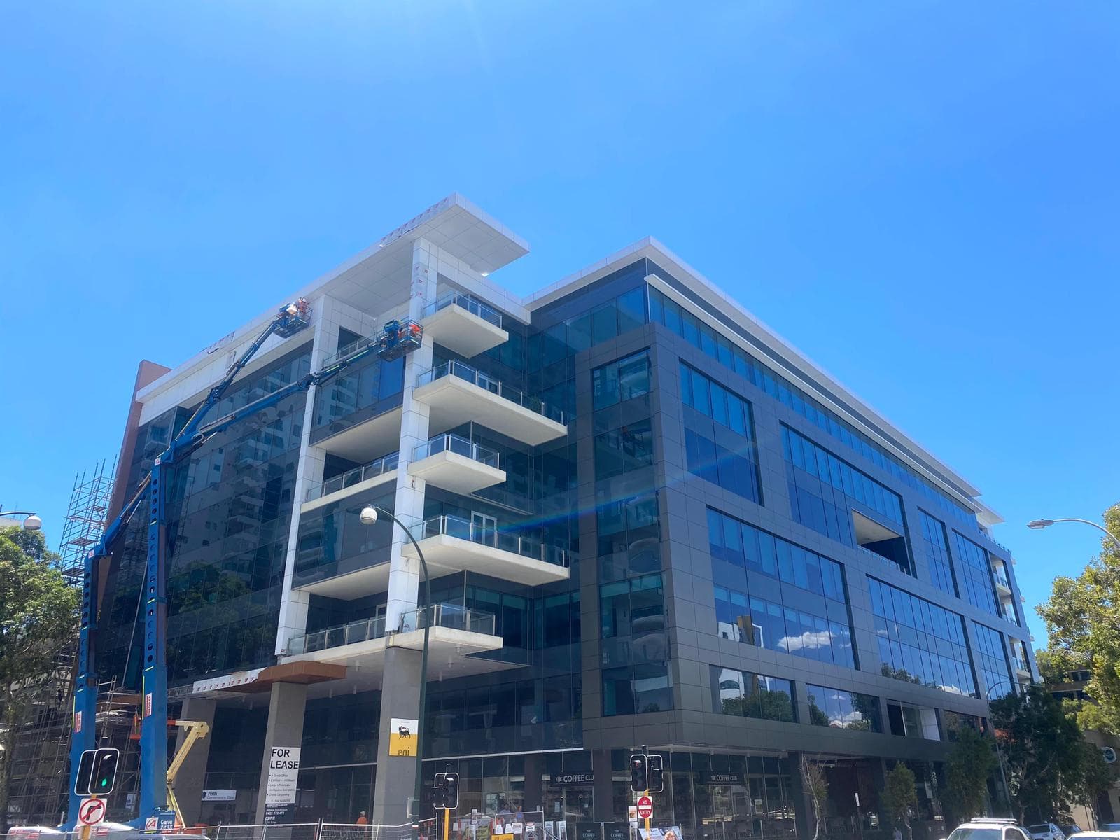 226 Adelaide Terrace facade installation — view 2, Perth CBD, WA — GreenLine Facades