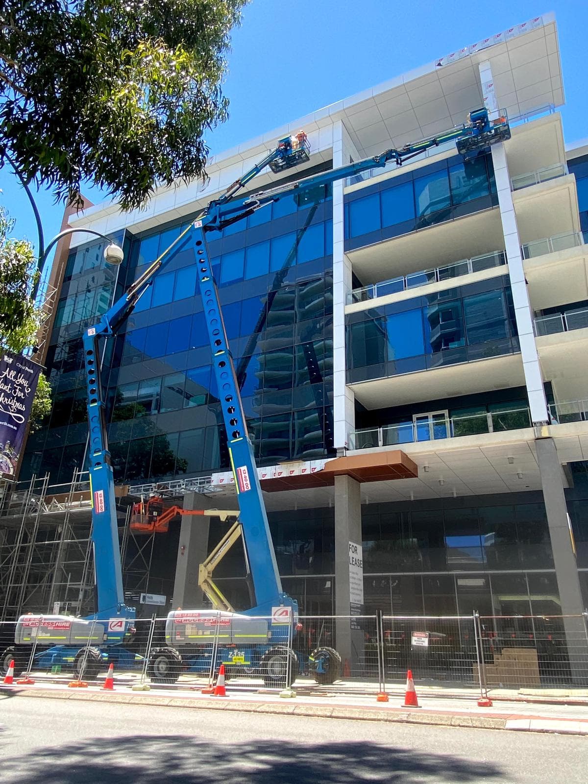 226 Adelaide Terrace facade installation — view 3, Perth CBD, WA — GreenLine Facades