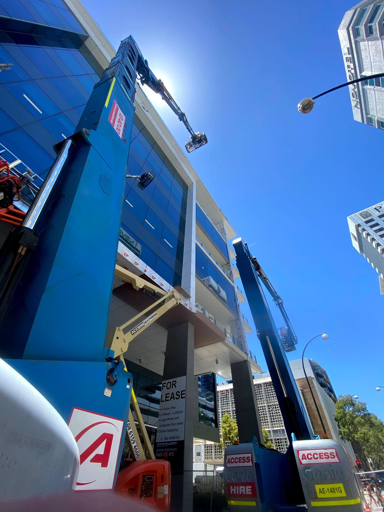226 Adelaide Terrace facade installation — view 6, Perth CBD, WA — GreenLine Facades