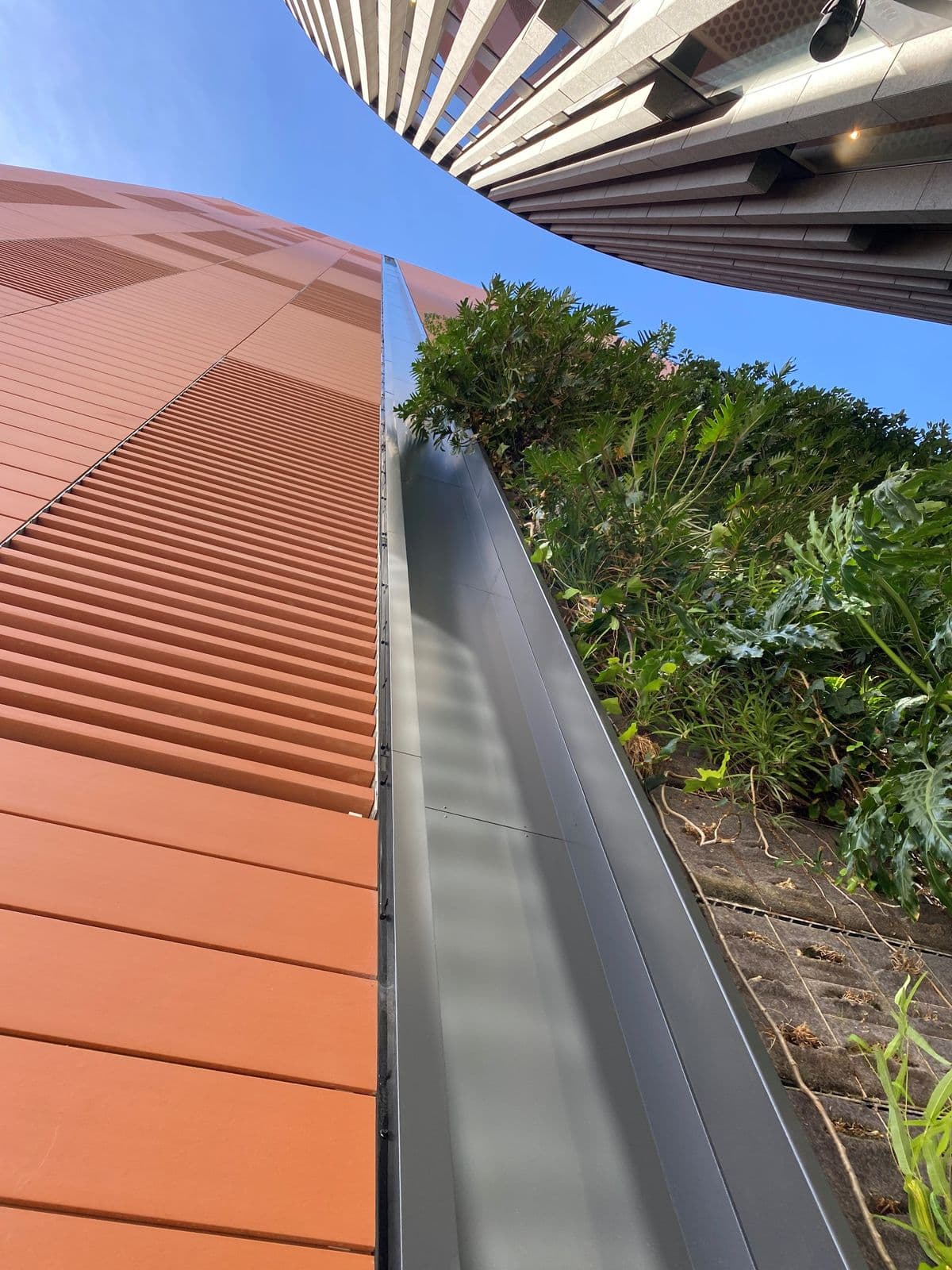 565 and Cloisters facade installation — view 2, Perth CBD, WA — GreenLine Facades