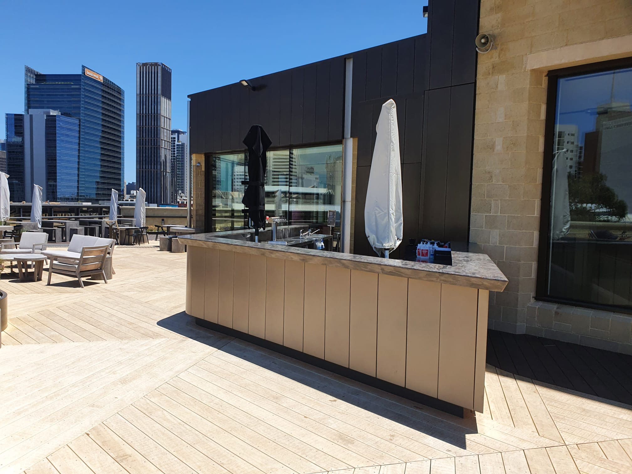 Art Gallery of Western Australia facade installation — view 4, Perth Cultural Centre, WA — GreenLine Facades