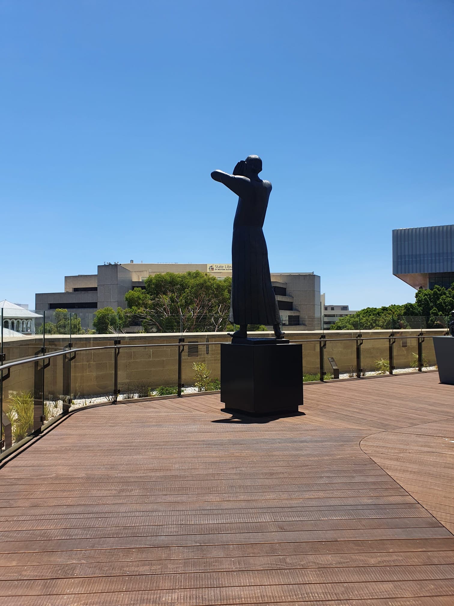 Art Gallery of Western Australia facade installation — view 6, Perth Cultural Centre, WA — GreenLine Facades