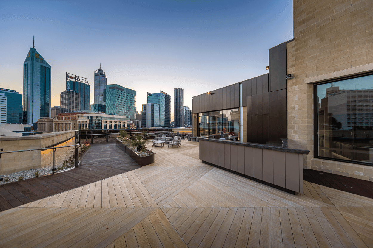Art Gallery of Western Australia facade installation — view 9, Perth Cultural Centre, WA — GreenLine Facades