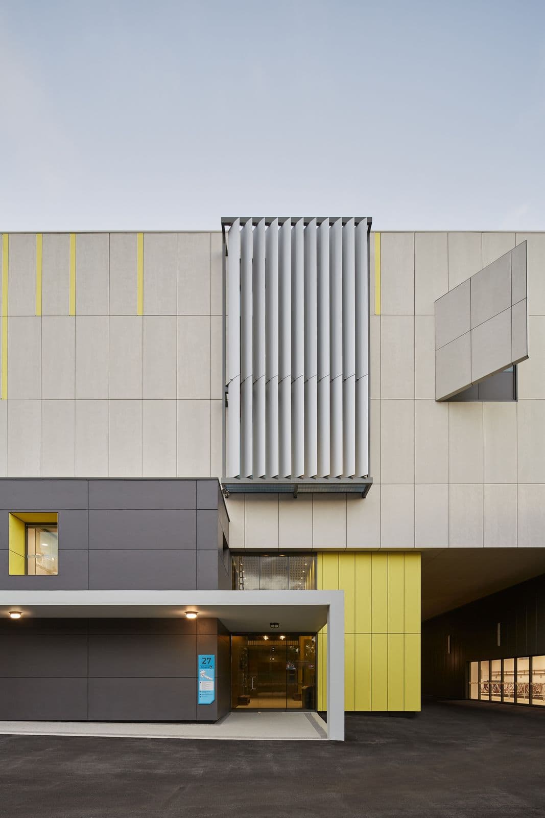 ECU Joondalup facade installation — view 2, Joondalup, WA — GreenLine Facades