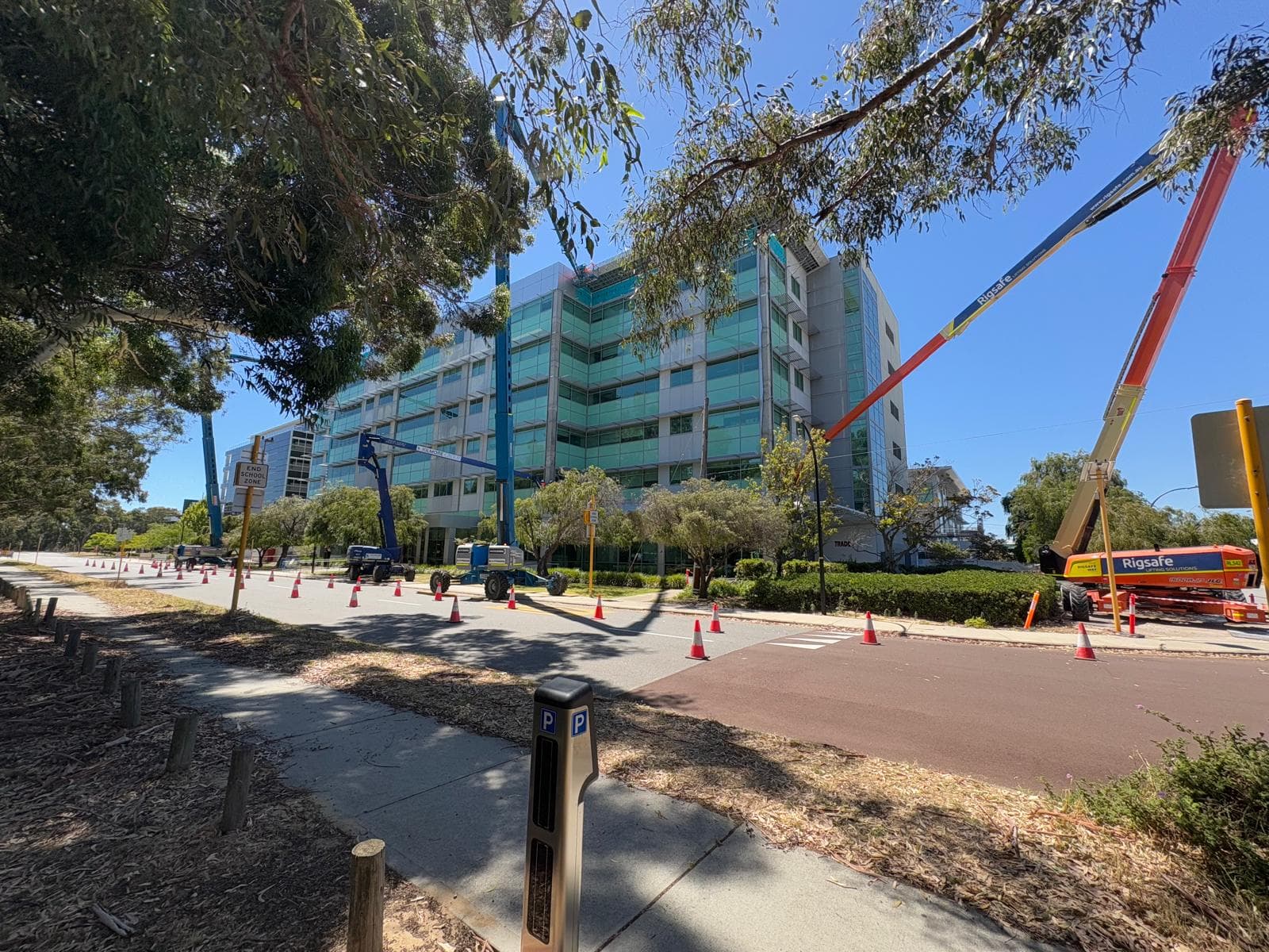 Optima Centre — Djookanup facade installation — view 7, Forrestfield, WA — GreenLine Facades