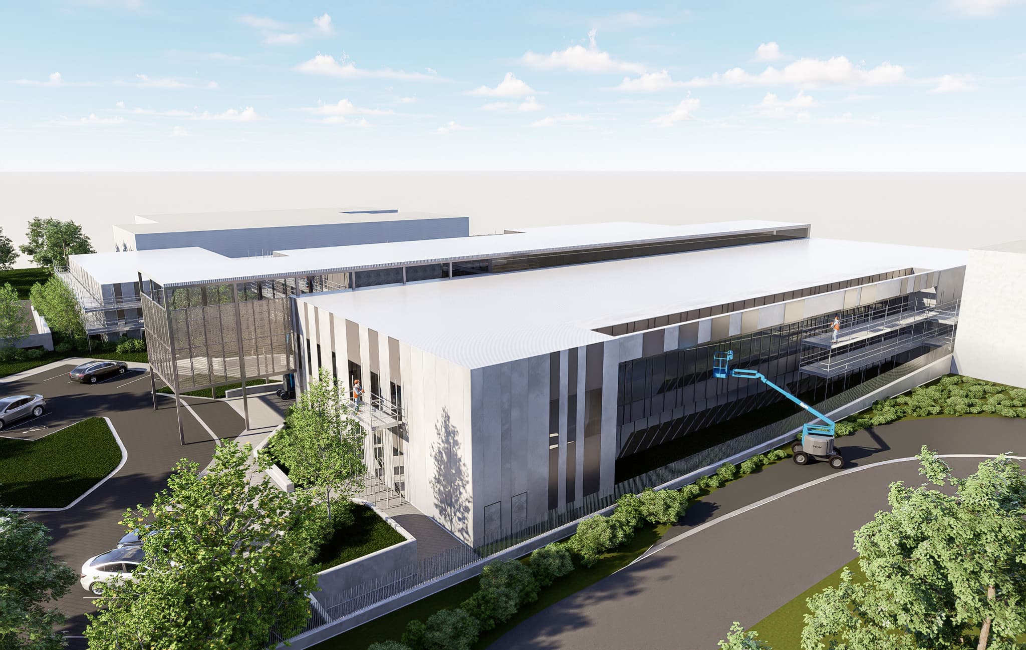 QEII Medical Centre facade installation — view 4, Nedlands, WA — GreenLine Facades