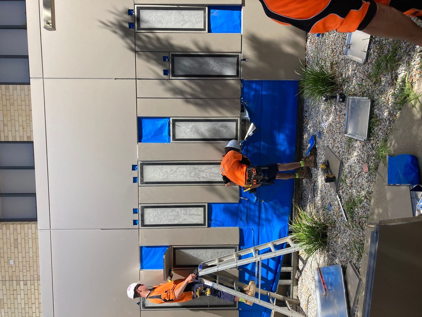 Rockingham Hospital facade installation — view 4, Rockingham, WA — GreenLine Facades
